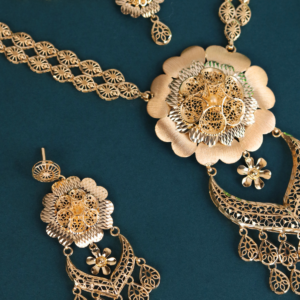 bridal long necklace set