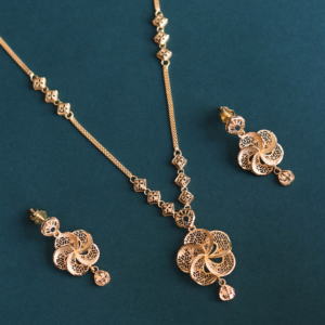 bridal long necklace set