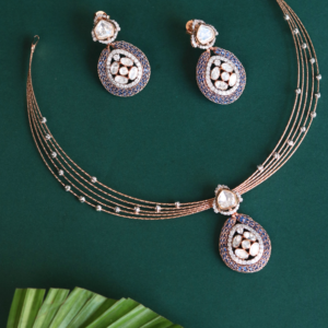 omega collection – rose gold necklace set