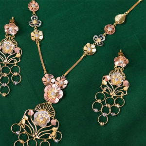 rose gold occasion necklace set