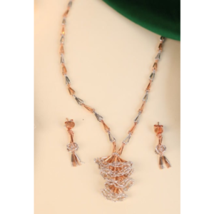 italian medusa necklace set (rose gold)