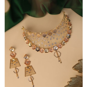 wedding rose gold choker set