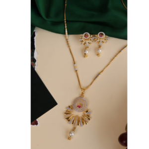 sunburst halo necklace set